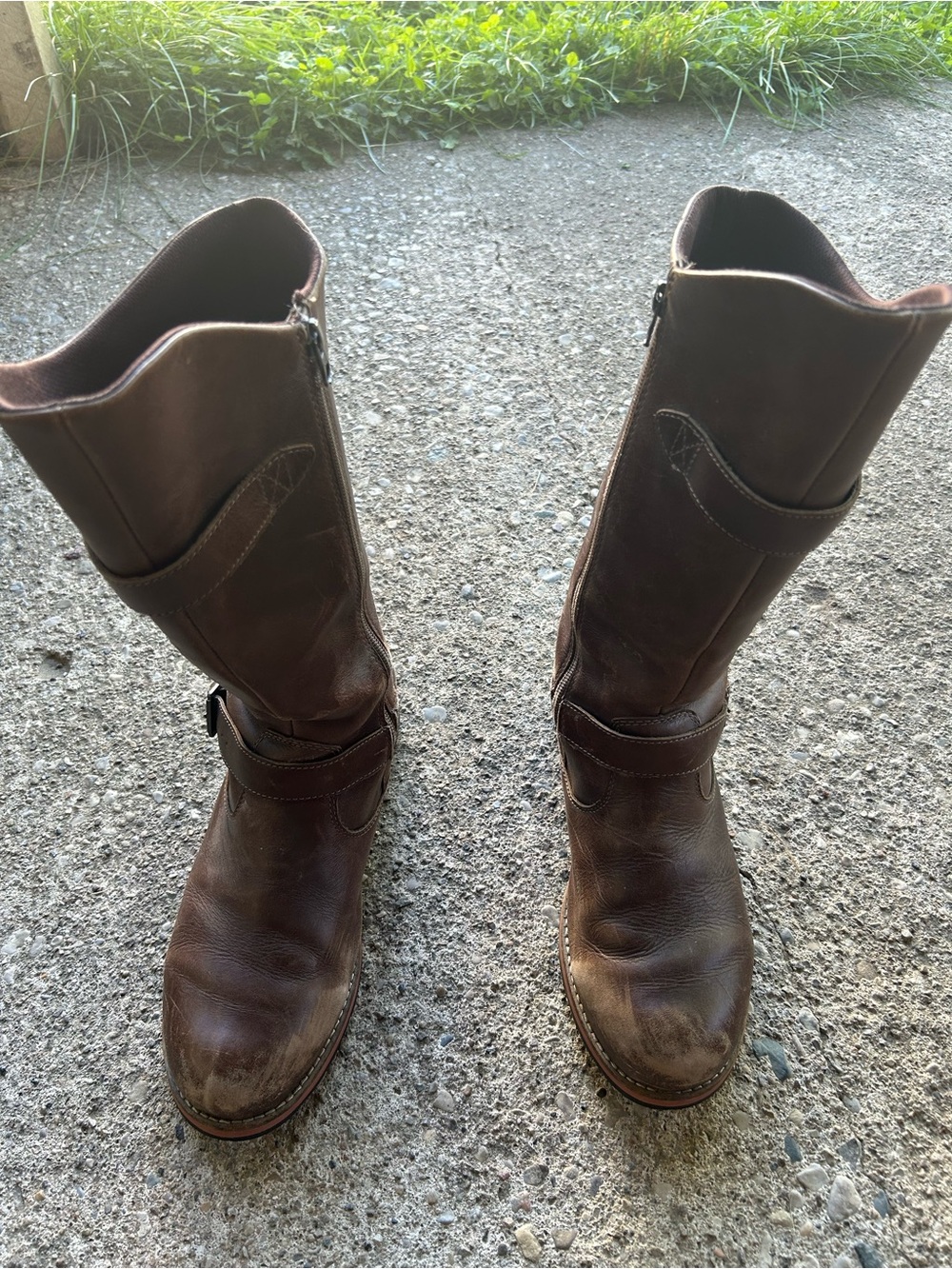 Patagonia Brown Leather Mid-Calf Riding Boots sz 10.5